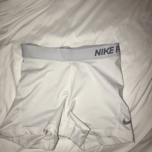 White nike pros